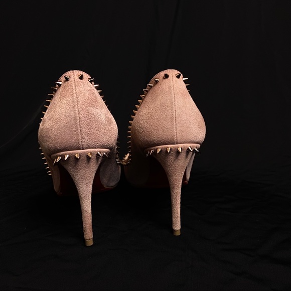 - Christian Louboutin Anjalina 85 Velours Spike Pointed Toe Pumps - Pink B… - Picture 6 of 16
